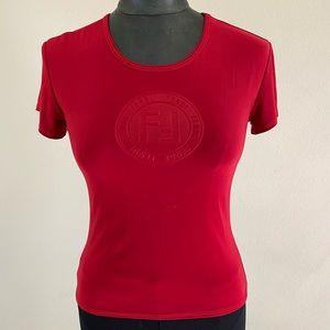 Perfect Valentine’s Shirt ❤️Vintage Fendi FF Logo Stretchy T-Shirt